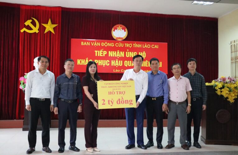 TKV hỗ trợ hơn 10 tỷ đồng giúp các tỉnh miền Bắc khắc phục hậu quả thiên tai