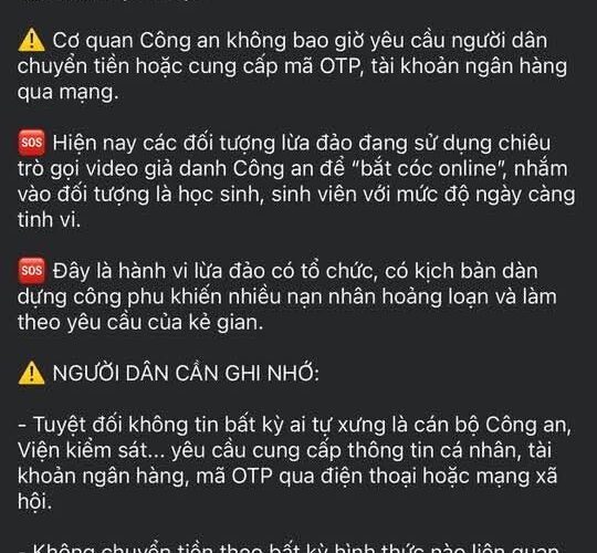 Bộ Công an vừa phát đi cảnh báo khẩn về thủ đoạn lừa đảo qua cuộc gọi mới mà người dân nên cảnh giác