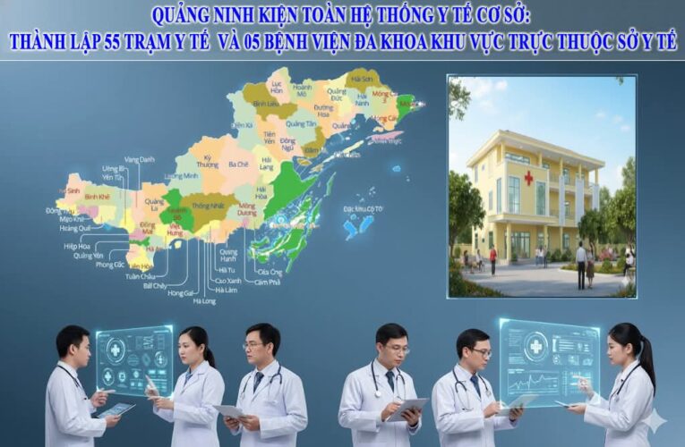 Thành lập 5 Bệnh viện Đa khoa Khu vực và 55 Trạm Y tế trực thuộc Sở Y tế Quảng Ninh